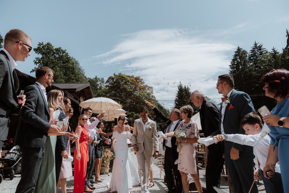 Newlyweds' departure